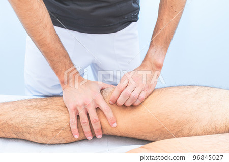 Knee patella mobilization by a physical therapist Knee patella mobilization by a physical therapist 96845027