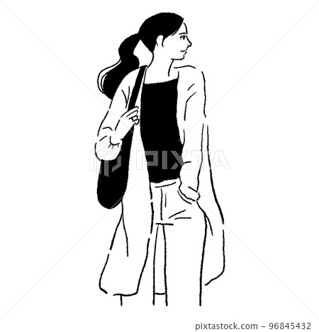 開衫包輪廓女線描 96845432