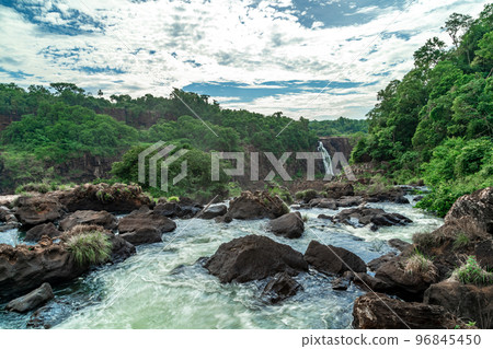 Iguazu Falls on the border of Brazil and Argentina in South America Iguazu Falls on the border of Brazil and Argentina in South America 96845450