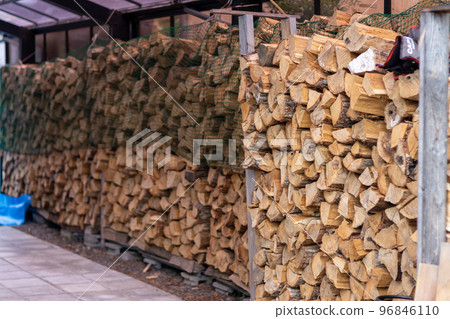 Stacked firewood 96846110