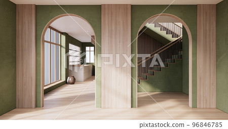 Empty - Clean green modern room japanese style. 96846785