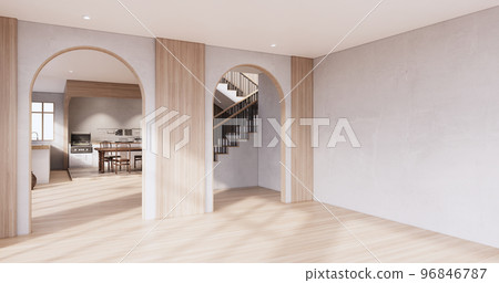 Muji style, Empty wooden room,Cleaning japandi room interior. Muji style, Empty wooden room,Cleaning japandi room interior. 96846787
