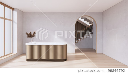Muji sofa and decoration wabisabi on japandi room interior 96846792