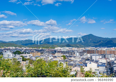 從船岡山看到的京都比叡山和京都市 96846990