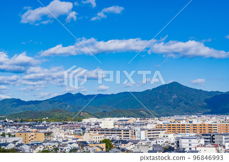 Kyoto Mt. Hiei and Kyoto city seen from Funaokayama 96846993