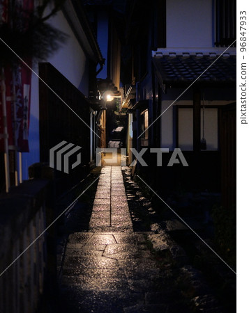 Cityscape of Asuke at night in Toyota City, Aichi Prefecture 96847933