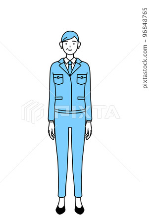 穿工作服的高級女性（經理、經理、廠長） 96848765