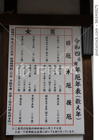諏訪大社(下神社)沒有本宮。相反,在晴宮,古老的杉樹被用作神樹。 諏訪大社(下神社)沒有本宮。相反,在晴宮,古老的杉樹被用作神樹。 96848875