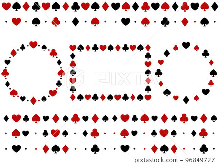 Playing card pattern material set 96849727