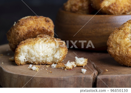 Delicious cookies with coconut on the table Delicious cookies with coconut on the table 96850130