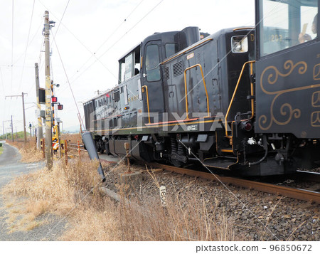 Steam Locomotive Hitoyoshi 100th Anniversary Commemorative Train going north between Ogawa Station and Matsubashi Station, Kitabuda, Ogawamachi, Uki City, Kumamoto Prefecture 96850672