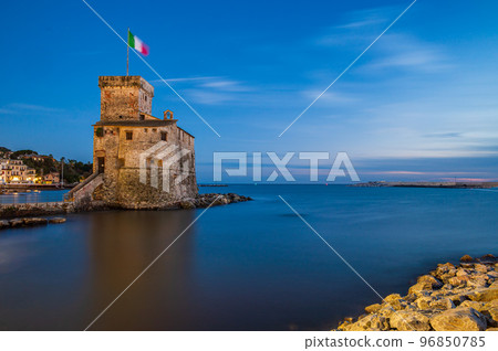 Castle on the sea in Rapallo Castle on the sea in Rapallo 96850785
