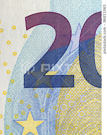 Twenty euro banknotes, close up 96851065