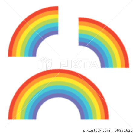 七種顏色的美麗自然現象的彩虹插圖 96851626