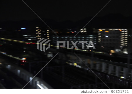 Sanyo Shinkansen 700 series going through Himeji city Sanyo Shinkansen 700 series going through Himeji city 96851731