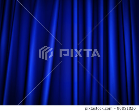 Illustration of silk fabric drape background (blue) 96851820