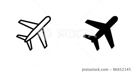 Illustration Vector graphic of plane icon template 96852145