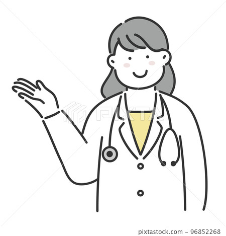 一位指導的女醫生的插圖 一位指導的女醫生的插圖 96852268
