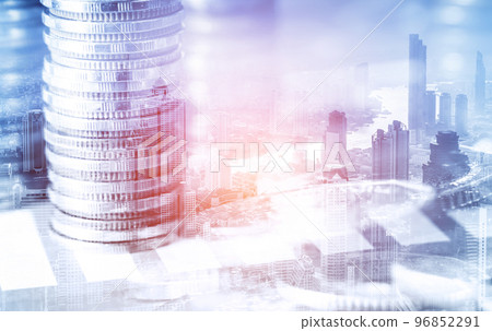 Finance and money technology background concept of business prosperity and asset 96852291