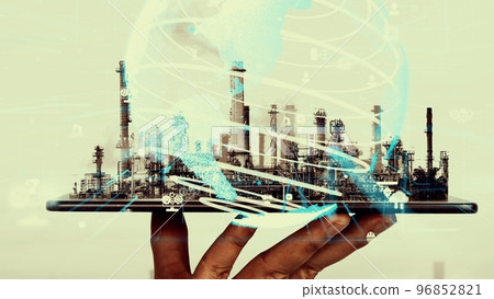 Future factory plant and inventive energy industry concept 96852821