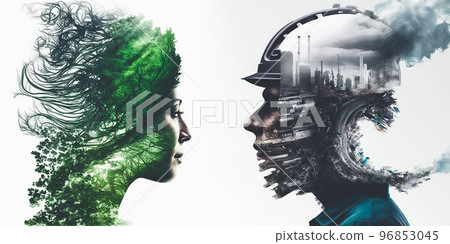 Global warming prevention concept by people devotion to save our planet 96853045