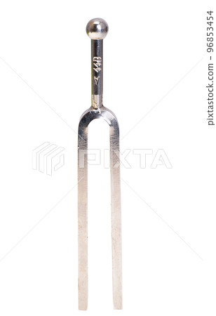 musical instrument tuning fork isolated 96853454