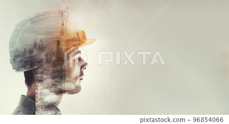 Building construction engineering project devotion with double exposure design Building construction engineering project devotion with double exposure design 96854066