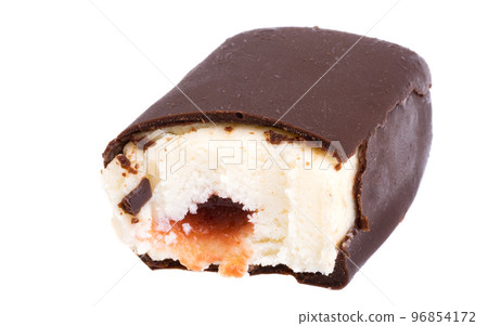 chocolate covered cheese isolated 96854172