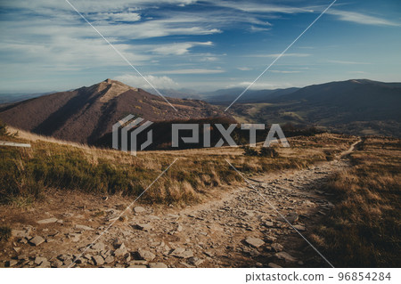 Bieszczady mountain in Poland. 96854284