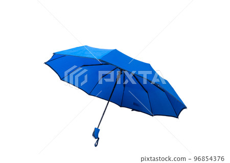 blue umbrella isolated blue umbrella isolated 96854376