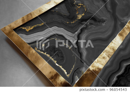 Splendid home interior abstract painting on the wall digital art 3D render. 96854543