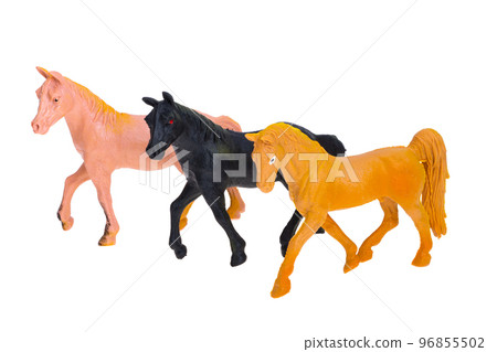 horse figurine isolated 96855502