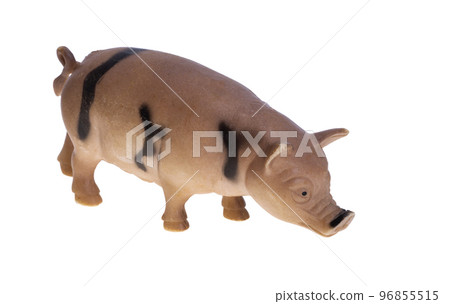 boar figurine isolated 96855515