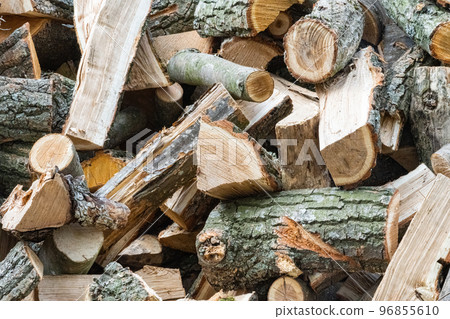 background of chopped oak firewood background of chopped oak firewood 96855610