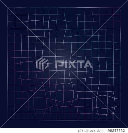 Futuristic abstract colorful grid design. Technology simple mesh deformed, flowing color checkered graphic vector element. Digital art basic shape Futuristic abstract colorful grid design. Technology simple mesh deformed, flowing color checkered graphic vector element. Digital art basic shape 96857332