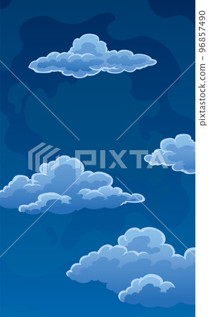 Night with clouds. Weather app screen, mobile interface design. Forecast weather background. Time concept vector banner Night with clouds. Weather app screen, mobile interface design. Forecast weather background. Time concept vector banner 96857490