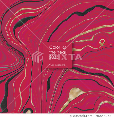 Viva magenta Color of the Year 2023, Creative Graphic Illustration 96858268