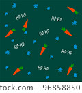 New Year's pattern for the year of the hare. Merry Christmas and Happy New Year for posters, holiday covers. With carrot hare inscription in doodle background. 96858850