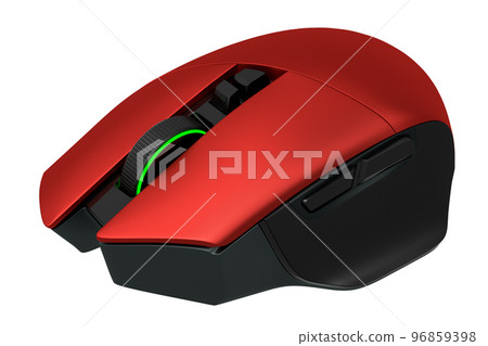 Modern wireless gaming computer mouse isolated on white background 96859398