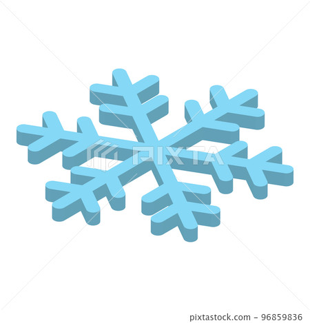 Blue snowlake. Christmas and wintertime theme. 3D vector icon Blue snowlake. Christmas and wintertime theme. 3D vector icon 96859836