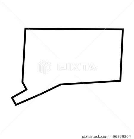 Connecticut state of United States of America, USA. Simplified thick black outline map. Simple flat vector illustration Connecticut state of United States of America, USA. Simplified thick black outline map. Simple flat vector illustration 96859864