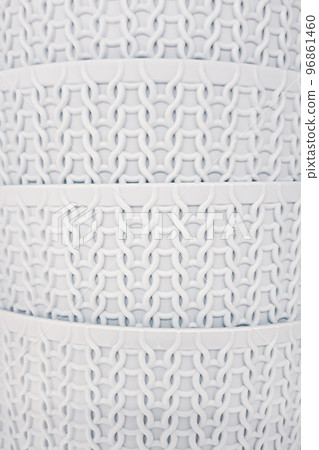 Abstract plastic texture close up. Pattern on fabric. Mesh surface. 96861460