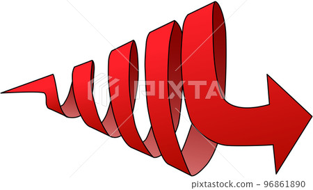 spiral arrow - red 96861890