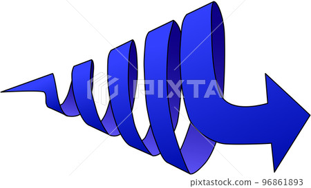 spiral arrow - blue spiral arrow - blue 96861893
