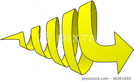 spiral arrow - yellow 96861898