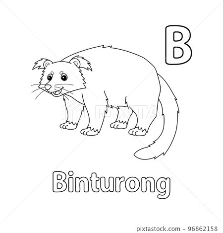 Binturong Animal Alphabet ABC Isolated Coloring B Binturong Animal Alphabet ABC Isolated Coloring B 96862158