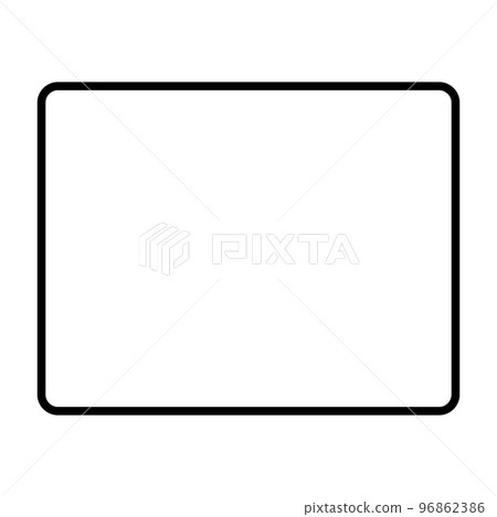 Wyoming state of United States of America, USA. Simplified thick black outline map with rounded corners. Simple flat vector illustration 96862386