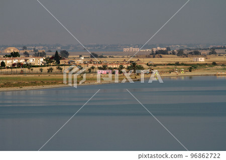 Coastal landscape of Glade Bitter Lake in the Suez Canal Coastal landscape of Glade Bitter Lake in the Suez Canal 96862722