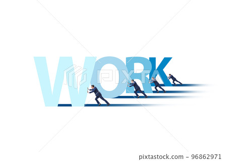 Concept of hard work with businessman Concept of hard work with businessman 96862971