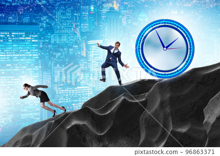 Business people in the time management concept Business people in the time management concept 96863371